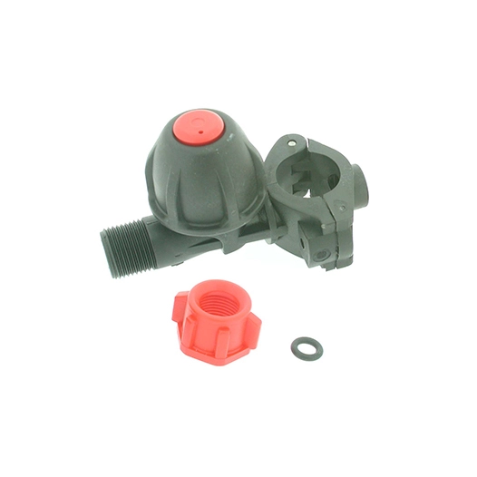 porte-buse avec antigoutte à membrane 0,5 bar et fixation par vis (vis non-incluses). pour tube d'alimentation de ø 1/2 et alime