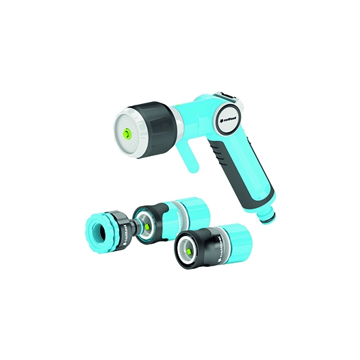 kit d’arrosage avec pistolet multifonction ergo 1/2'' + raccords g1'', g3/4'', g1/2'' ig.