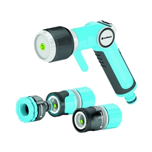 kit d’arrosage avec pistolet multifonction ergo 1/2'' + raccords g1'', g3/4'', g1/2'' ig.