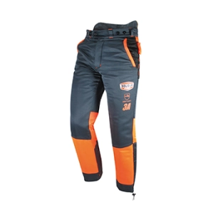 pantalon de bûcheronnage multi-poches. norme ce en381-5, classe 3 (28 m/s), type a. taille l 46/48.