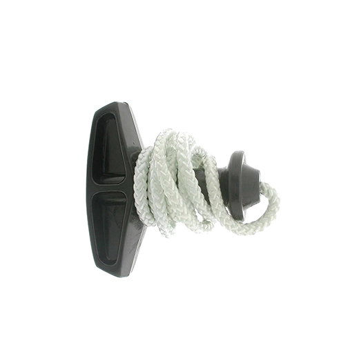 poignée de lanceur adaptable poulan avec corde de 53 cm munie d’un embout pour modèles micro25, 180 et 190. remplace origine 530