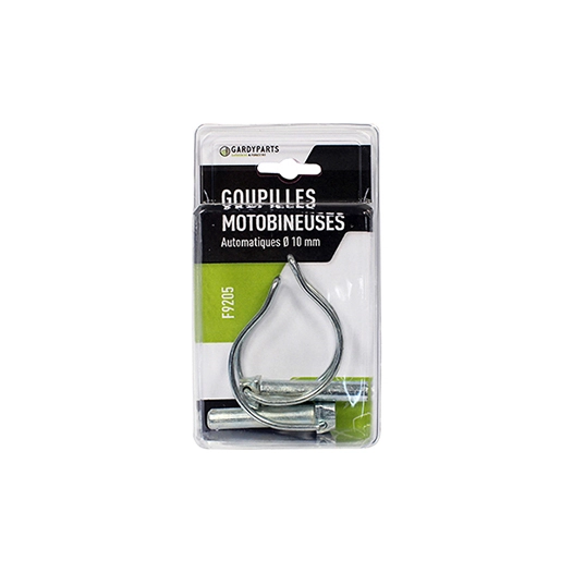 jeu de 2 goupilles automatiques ø: 10mm, l: 50mm. (sous coque).