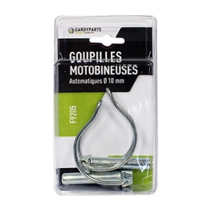 jeu de 2 goupilles automatiques ø: 10mm, l: 50mm. (sous coque).