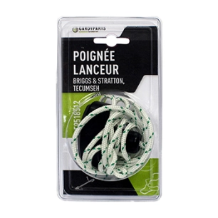 poignée + corde de lanceur adaptable briggs & stratton et tecumseh ø: 3 mm, l: 1400 mm. (sous coque).