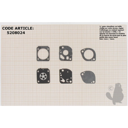 kit membranes et joints carburateur adaptable stihl modèles fs130. remplace origine zama gnd-93.