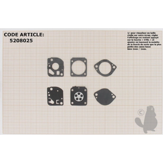 kit membranes et joints carburateur adaptable stihl modèles fs100. remplace origine zama gnd-95.