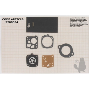 kit réparation membranes et joints carburateur adaptable stihl modèle 084. remplace origine tillotson rk-3ht.