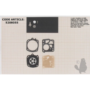 kit réparation membranes et joints carburateur adaptable stihl modèles 066, ms660. remplace origine tillotson rk-28hs.