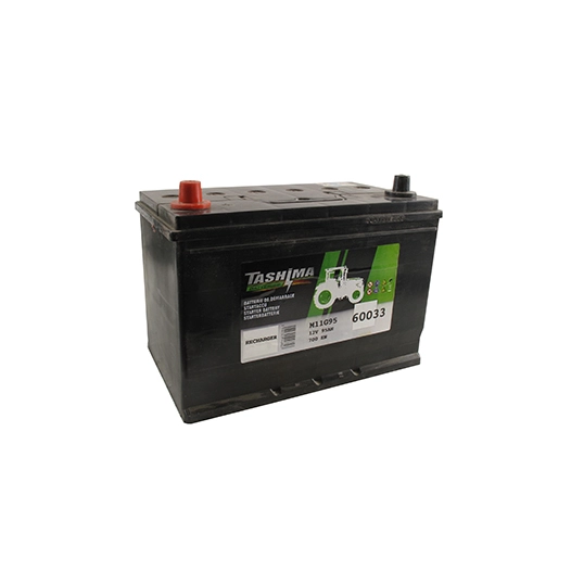 batterie de démarrage tashima 12v - 95a + à gauche adaptable pour kubota modèles m5700- dt- q, m9000- dt- q - l: 305mm, l: 176m