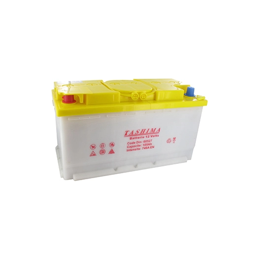 batterie tashima 12v - 105a + à gauche adaptable pour kubota modèles l345- ii- dt, l3750, l4150, m5400- dt- l: 345mm, l: 175mm,