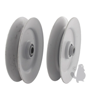 poulie à gorge en v sur roulement adaptable pour noma - h: 20,6mm, ø: ext: 101,6mm, ø int: 9,5mm. remplace origine: 44280