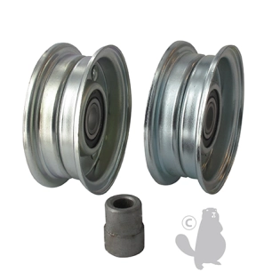 poulie à gorge plate adaptable pour bunton - john deere - murray - noma. remplace origine: 21409, 21409ma, 300920, 40223, pt8649