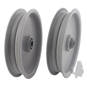 poulie tendeur à gorge plate avec rebords adaptable . ø: ext:114,30mm alésage:9,5mm.