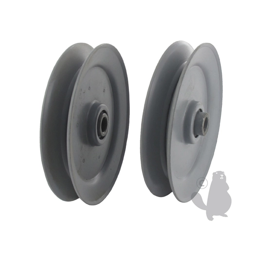 poulie tendeur à gorge trapézoïdale en v en acier.ø: ext:101,60mm, ø: int:9,53mm. -pl