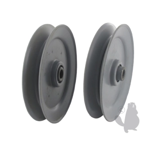 poulie tendeur à gorge trapézoïdale en v en acier.ø: ext:101,60mm, ø: int:9,53mm. -pl