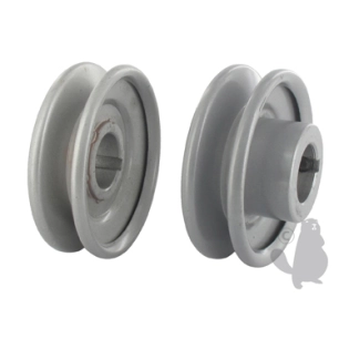 poulie clavetée à gorge trapézoïdale en acier.ø: ext:76,20mm, ø: int:22,23mm.