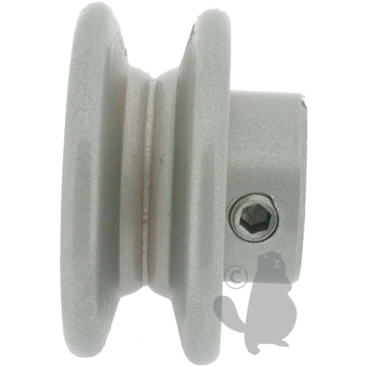 poulie clavetée à gorge trapézoïdale en acier.ø: ext:101,60mm, ø: int:25,40mm. -pl