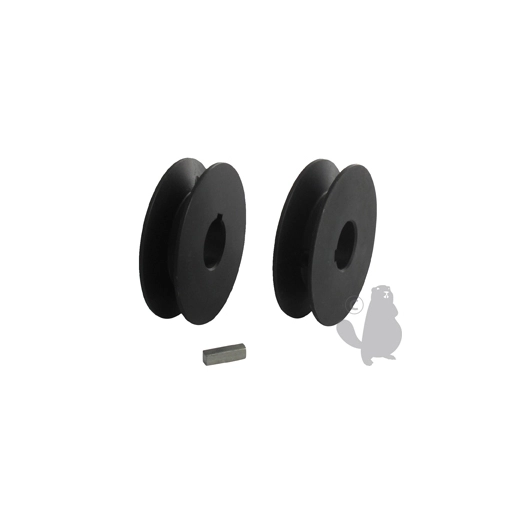 poulie clavetée en acier. ø: extérieur: 63,5mm, alésage: 19,05mm, clavetage: 4,76mm. pour courroie de 1/2'' - 12,7mm.