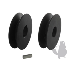 poulie clavetée en acier. ø: extérieur: 63,5mm, alésage: 19,05mm, clavetage: 4,76mm. pour courroie de 1/2'' - 12,7mm.