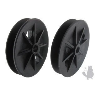 poulie pour boitier de transmission hayter, mtd. ø 100mm. remplace origine 411019, 756-1055.