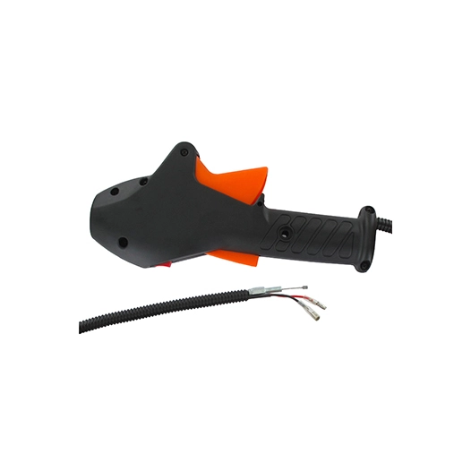 poignée et câble d'accelérateur pour débroussailleuses scheppach modèles bcg2600, mfh3000-4p, mfh3300-4p, mfh5200-4p, mfw30-4p,