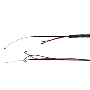câble d'accélération adaptable pour débroussailleuse stihl modèle: fs55. remplace origine: 4140-180-1104 longueur câble: 1240 mm