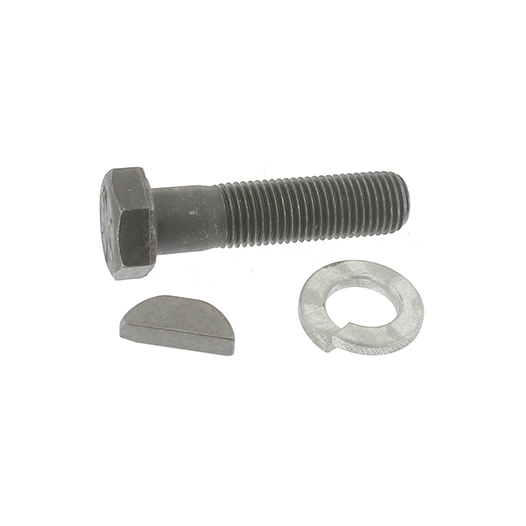 kit vis de lame avec rondelle frein + clavette 1/2 lune. vis ø: 9,5 x 38mm.