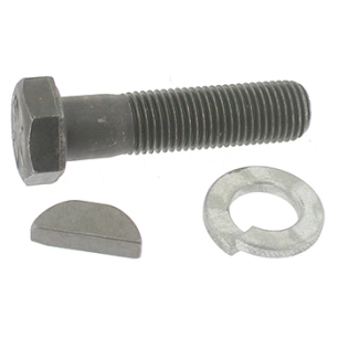 kit vis de lame avec rondelle frein + clavette 1/2 lune. vis ø: 9,5 x 38mm.