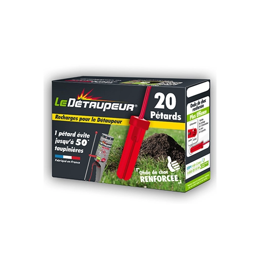 boite de 20 pétards pour le detaupeur.