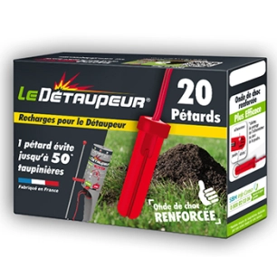 boite de 20 pétards pour le detaupeur.