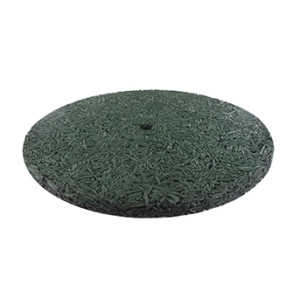 tapis d'arbre rond en caoutchouc recyclé vert, peut être utilisé autour d'un poteau ou d'un arbre. ø ext: 75cm (30) - épaisseur