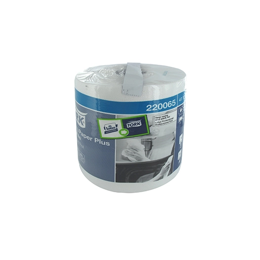 bobine d'essuyage blanc à dévidage central