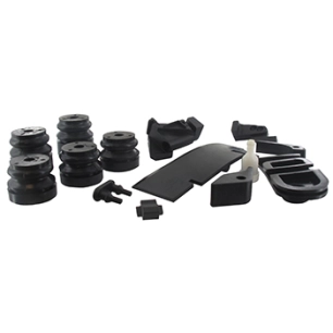 jeu de silent blocs adaptables komatsu - zenoah pour modèles g-43, g-45, g-52, g-455, g-500, 4500, 5200.