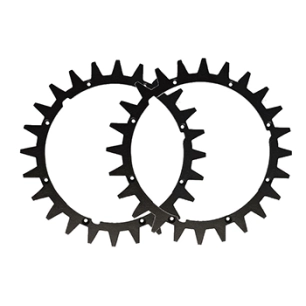 paire de crampons de roues pour tondeuses robot, adaptable worx, modèles landroid s, m et kress. ø ext 199mm.