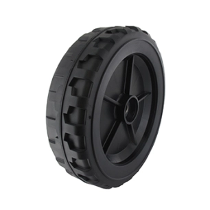 roue plastique stiga diamètre 210mm avec roulement. origine 381007390/2. remplace origine 381007389/1.