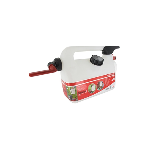 jerrican plastique rapidon 6 litres avec débit réglable. norme un:3h1/y1.0/170/11.