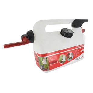 jerrican plastique rapidon 6 litres avec débit réglable. norme un:3h1/y1.0/170/11.