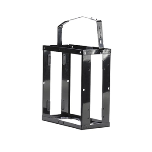 support de jerrican 20 l, noir, en métal.permet de sécurisé avec une goupille ou un cadenas pour protéger le bidon contre les c