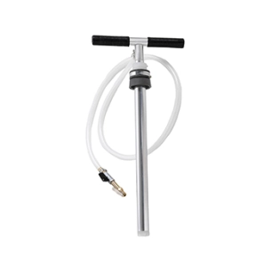 pompe métallique pour le tonnelet de 25 litres d'anti-crevaison oko. avec débit réglable à 50, 100, 150, 200 ou 250ml par action