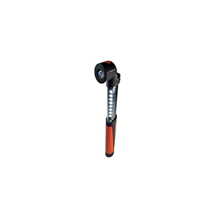 lampe torche et baladeuse magnétique à led avec poignée extensible, puissance 15 lum en version torche directionnelle et 100 lum