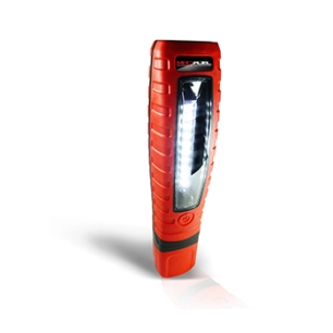 lampe torche et baladeuse magnétique à led. puissance 400 lum, alimentation batterie lithium-ion 2200 mah. câble d'alimentation