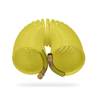 tuyau spirale pour air comprimé, extensible jusque 7,5 mètres, équipé de deux filetages mâles g1/4.