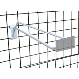 broche avec porte étiquette pour présentoirs filaires. l: 30cm.