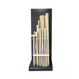 jeu de deux grilles pour rangement en gondole, d'outils à manche. support 9 rangées ou références réparties en 18 cases, avec ba