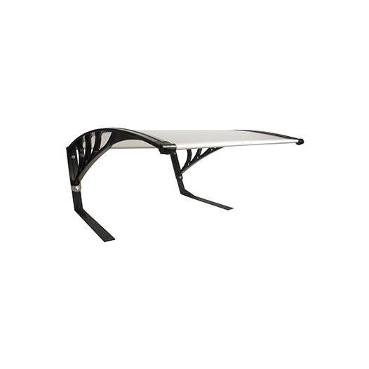 abri / garage pour tondeuses robotiques. toiture transparente avec traitement anti-uv. montants noirs. dimensions montées: profo