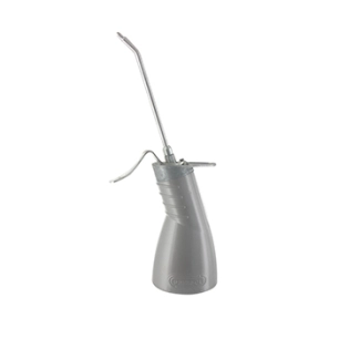 burette pro en zinc, 200 ml - pompe en laiton, bec rigide, clapet à bille, plongeur articulé. hauteur 270mm