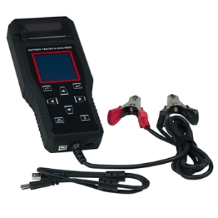 testeur de batterie avec imprimante. pour batteries en 12 et 24v tous types: acidé, agm, agm spiral efb, calcium ou gel. ecran l