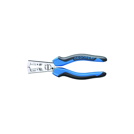 pince à dénuder automatique gedore chromée, polie avec gaine bi-matière. pour fils de 0,5 à 5mm2.