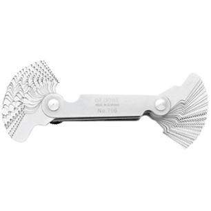 jauges pour filetage gedore metrique et whitworth. indispensable pour mesurer tous les types de filetage.