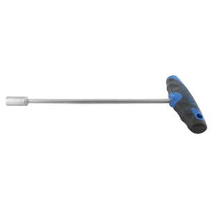 clé à douille gedore 8mm avec poignée en t bi-composants et longueur de lame de 230mm.